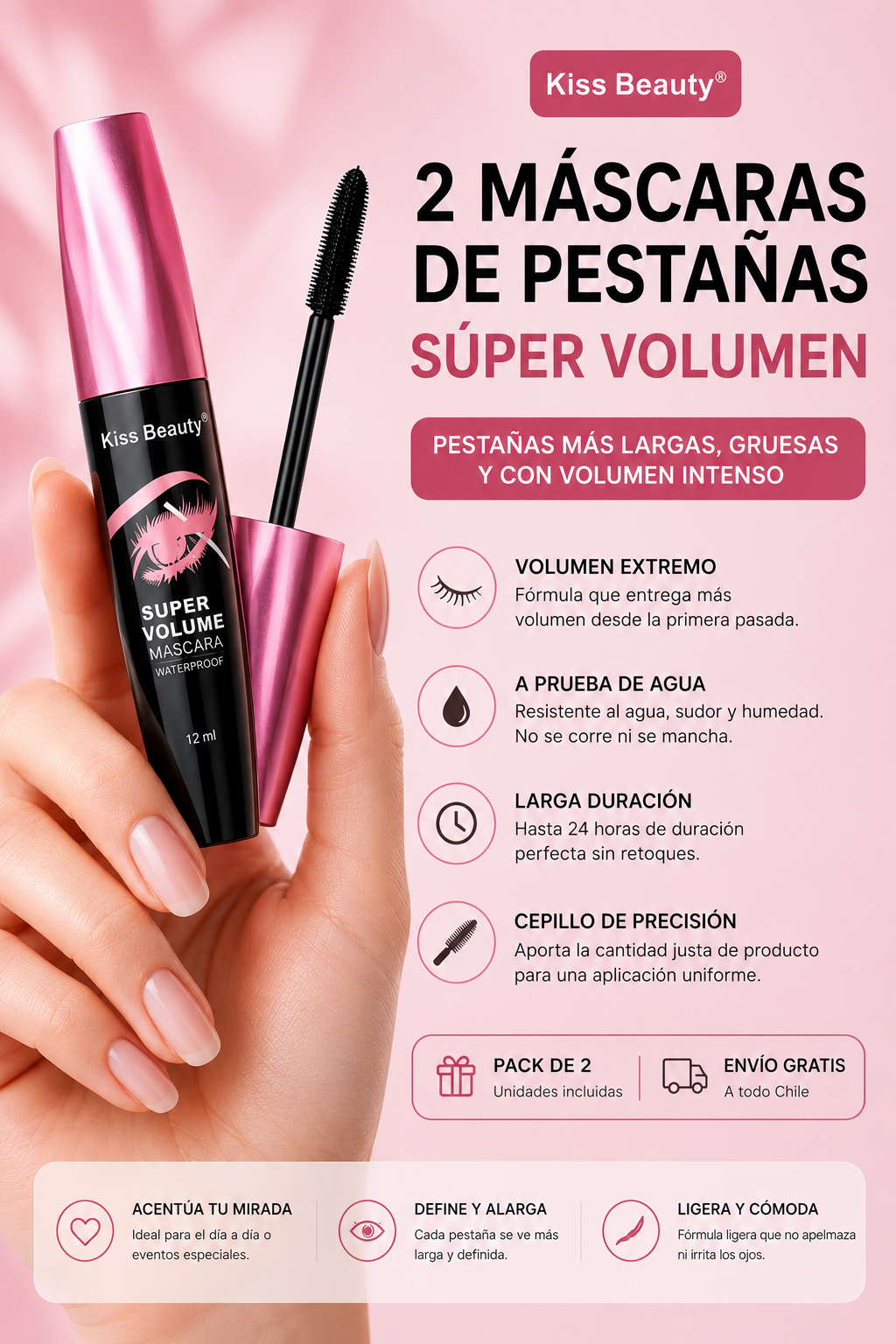 2 Mascara de pestaña super volumen